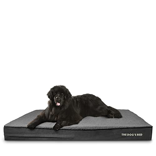The Dog’s Bed Orthopaedic Dog Bed XXXL Grey Plush 162x111x15cm, Waterproof Memory Foam Dog Bed - Image 2