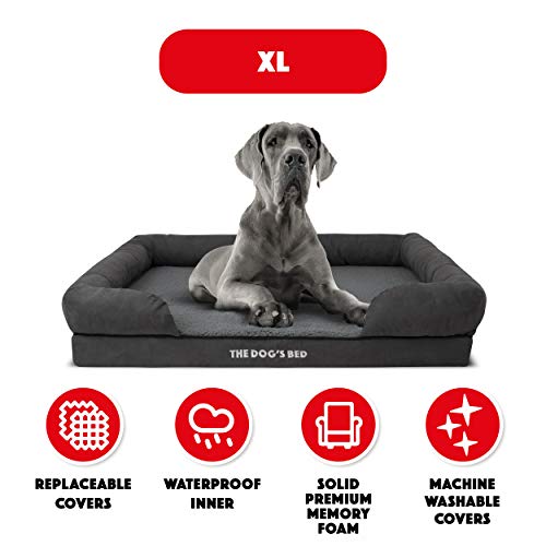 The Dog’s Bed, Premium Plush Orthopaedic Memory Foam Waterproof Dog Beds, Eases Pet Arthritis & Hip Dysplasia Pain, Therapeutic & Supportive Dog Bed, Washable Covers, XL 111 x 86cm - Image 5