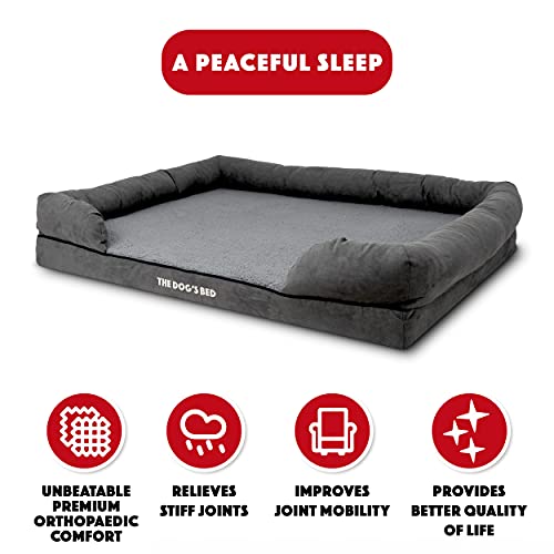 The Dog’s Bed, Premium Plush Orthopaedic Memory Foam Waterproof Dog Beds, Eases Pet Arthritis & Hip Dysplasia Pain, Therapeutic & Supportive Dog Bed, Washable Covers, XXL 131 x 100cm - Image 3
