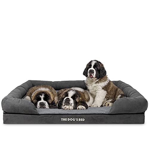 The Dog’s Bed, Premium Plush Orthopaedic Memory Foam Waterproof Dog Beds, Eases Pet Arthritis & Hip Dysplasia Pain, Therapeutic & Supportive Dog Bed, Washable Covers, XXL 131 x 100cm - Image 4