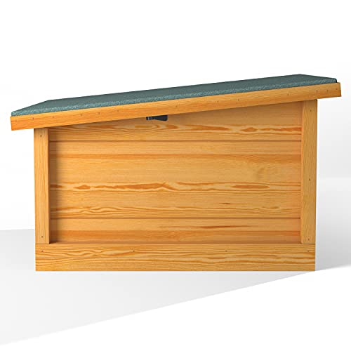 The Hutch Company Hedgehog House and Hibernation Shelter - Predator-Proof Outdoor Habitat, Feeding Station and Home - Felt Roof Cover and Full Wood Flooring - Best Pet Garden Hedgehogs Wooden Houses - Image 4