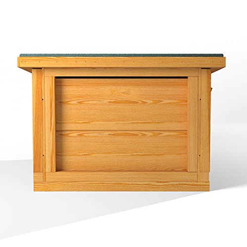 The Hutch Company Hedgehog House and Hibernation Shelter - Predator-Proof Outdoor Habitat, Feeding Station and Home - Felt Roof Cover and Full Wood Flooring - Best Pet Garden Hedgehogs Wooden Houses - Image 6