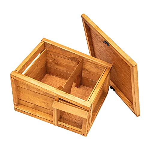 The Hutch Company Hedgehog House and Hibernation Shelter - Predator-Proof Outdoor Habitat, Feeding Station and Home - Felt Roof Cover and Full Wood Flooring - Best Pet Garden Hedgehogs Wooden Houses - Image 7