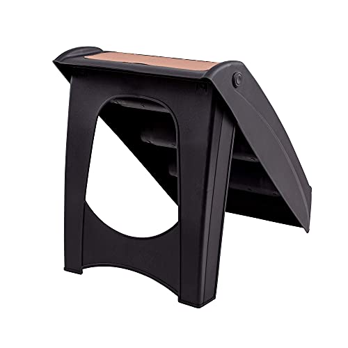 UPP Folding Dog Ramp for Pets up to 30 kg I Dog Steps with Anti Slip Treads I Foldable Pet Aid On Entry & Exit Stairs for Easy Transportation I 38 x 50 x 58 cm (Black) - Image 4