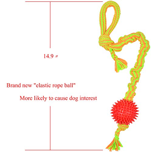 Well Love Dog Toys - Chew Toys - 100% Natural Cotton Rope - Squeak Toys - Dog Balls - Dog Bones - Plush Dog Toy - Dog Ropes - Tug of War Ball - Toys for Dog 6pack Gift Set BENEFIT NONPROFIT DOG RESCUE - Image 4
