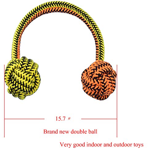 Well Love Dog Toys - Chew Toys - 100% Natural Cotton Rope - Squeak Toys - Dog Balls - Dog Bones - Plush Dog Toy - Dog Ropes - Tug of War Ball - Toys for Dog 6pack Gift Set BENEFIT NONPROFIT DOG RESCUE - Image 5
