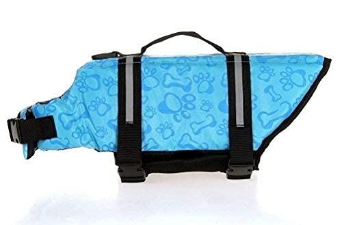 YMTECH Dog Life Jacket, Reflective Swimming Harness Dog Lifejacket Vest - Blue - Image 3