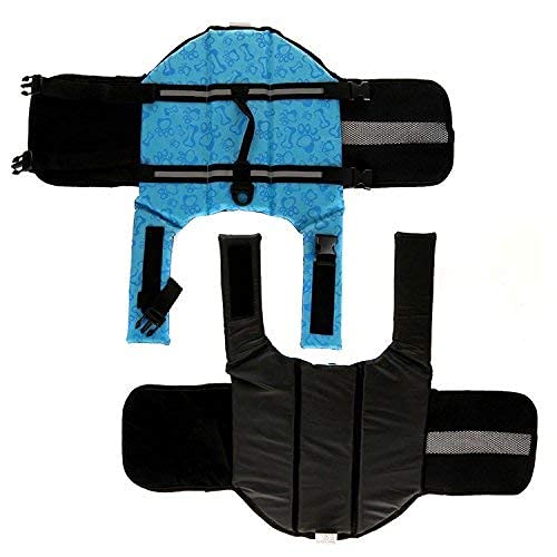 YMTECH Dog Life Jacket, Reflective Swimming Harness Dog Lifejacket Vest - Blue - Image 4