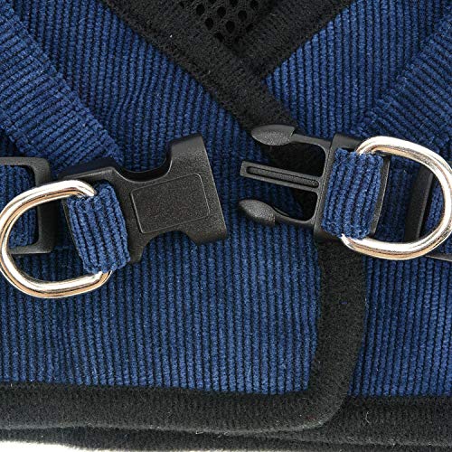 Zunea Small Dog Harness and Lead Sets No Pull Adjustable Reflective Step-in Soft Mesh Corduroy Vest Harnesses for Boy Girl Pet Dogs Puppy Chihuahua Cats - Image 7