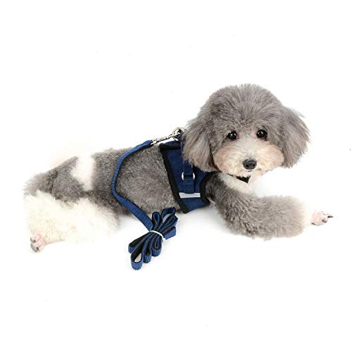 Zunea Small Dog Harness and Lead Sets No Pull Adjustable Reflective Step-in Soft Mesh Corduroy Vest Harnesses for Boy Girl Pet Dogs Puppy Chihuahua Cats - Image 9