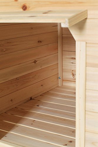 dibea DH10014 Wooden Dog House Kennel in Mixed Brown - Image 5