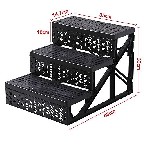 tinkertonk Plush Covered Pet Stairs 3 Steps for Dog Cat - Image 7