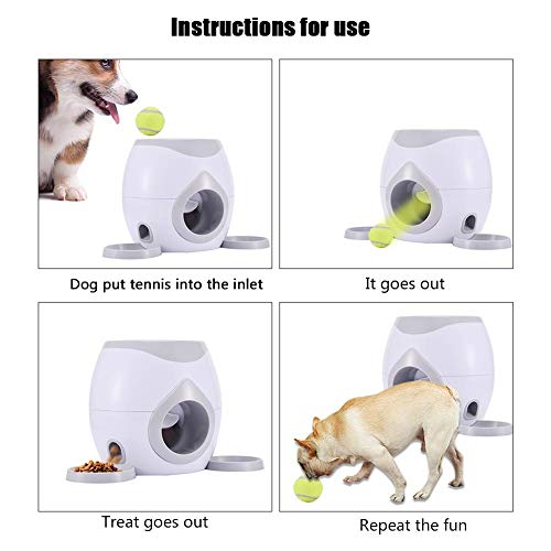xiangpian183 Pet Ball Feeder Toy - Automatic Pet Ball Toy Dog Interactive Treat Toy Dog Tennis Ball Thrower Food Reward Machine Slow Feeder Puzzle Toy for Dogs - Image 4