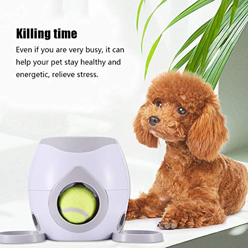 xiangpian183 Pet Ball Feeder Toy - Automatic Pet Ball Toy Dog Interactive Treat Toy Dog Tennis Ball Thrower Food Reward Machine Slow Feeder Puzzle Toy for Dogs - Image 7