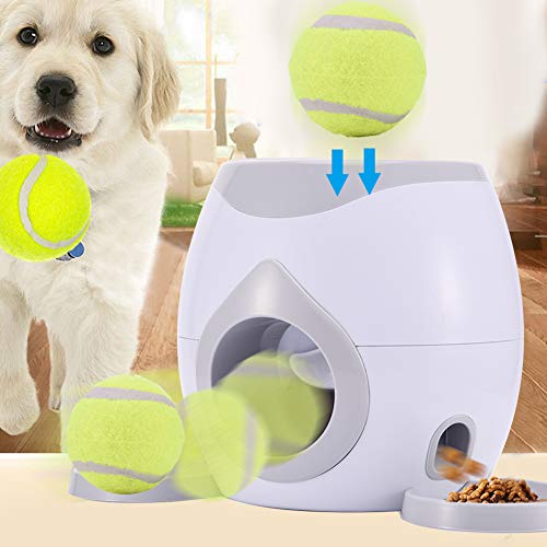 xiangpian183 Pet Ball Feeder Toy - Automatic Pet Ball Toy Dog Interactive Treat Toy Dog Tennis Ball Thrower Food Reward Machine Slow Feeder Puzzle Toy for Dogs - Image 10