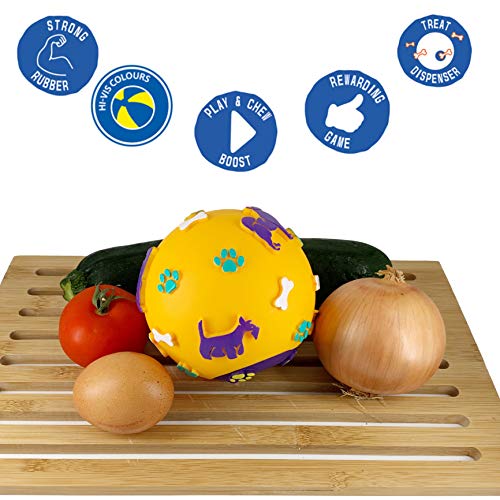 AVANZONA Dog ball natural of rubber, food dispenser. Strong, chew toy for dogs - Image 5