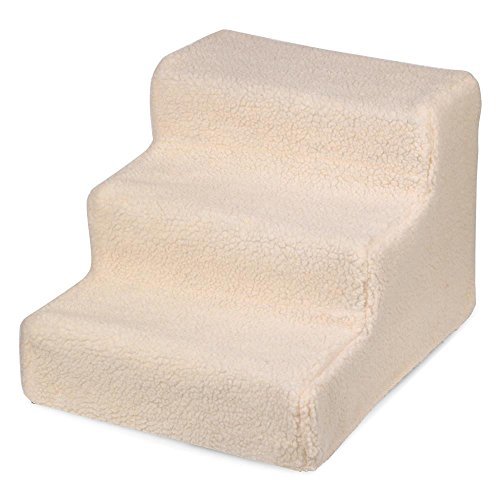Beyondfashion Pet Cat Dog Little Older Doggy 3 Steps Stairs with Soft Plush Washable Cover - Image 4