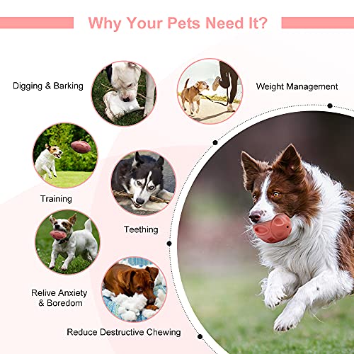 Cebese Squeaky Dog Toys for Aggressive Chewers Almost Indestructible,Tough Durable Dog Chew Fetch Ball with Squeaker Long Lasting Pet Toys for Large Medium Dogs Puppies Breed - Image 3