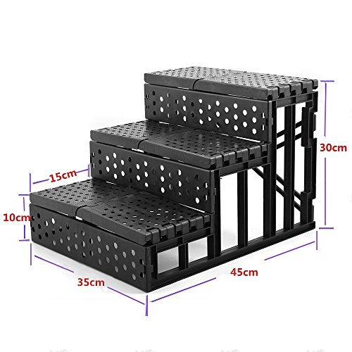 D2B Lightweight Pet Dog 3 Steps Stairs Portable Pet Ladder Ramp with Soft Plush Washable Cover - Image 3