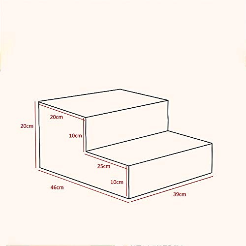 DAYSEVENTH Breathable Mesh Foldable Pet Stairs Detachable Pet Bed Stairs Dog Ramp 2 Steps L - Image 5