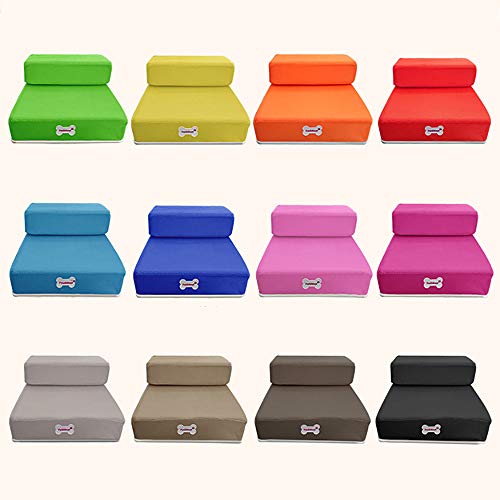 DAYSEVENTH Breathable Mesh Foldable Pet Stairs Detachable Pet Bed Stairs Dog Ramp 2 Steps L - Image 6