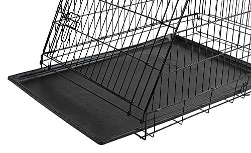 Kerbl Slanted Front Dog Cage Collapsible 2 Doors, 76 x 54 x 64 cm, Black - Image 3