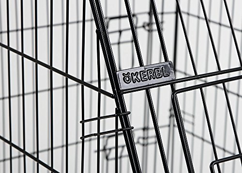 Kerbl Slanted Front Dog Cage Collapsible 2 Doors, 76 x 54 x 64 cm, Black - Image 4