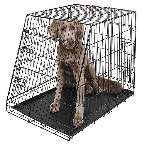 Kerbl Slanted Front Dog Cage Collapsible 2 Doors, 76 x 54 x 64 cm, Black - Image 5