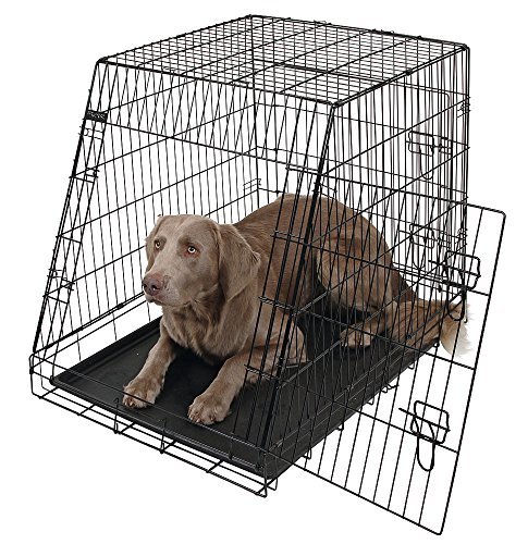 Kerbl Slanted Front Dog Cage Collapsible 2 Doors, 76 x 54 x 64 cm, Black - Image 6