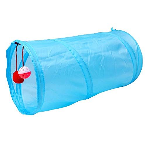 Komanic Cat Tunnel Toy Funny Pet 2 Holes Play Tubes Balls Collapsible Crinkle Kitten Toys Puppy Ferrets Rabbit Play Dog Tunnel Tubes - Image 7