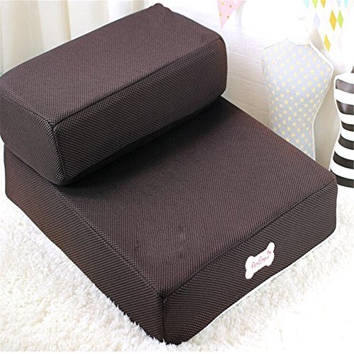 Kondrao Easy Step dog Stairs 2 Levels Removable Cover, L26.3” x W15.3” x H7.8” Black - Image 5