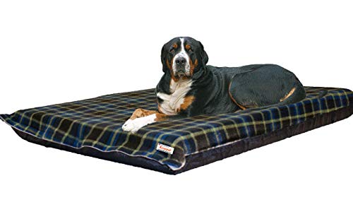 KosiPet Check Fleece Extra Large Rhomboid Memory Foam Pad Deluxe Waterproof Dog Bed - Image 3