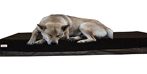 KosiPet Deluxe 9cm Thick High Density Foam Mattress Waterproof Dog Bed Beds Fleece Cover-BLKSHRPA-L - Image 3