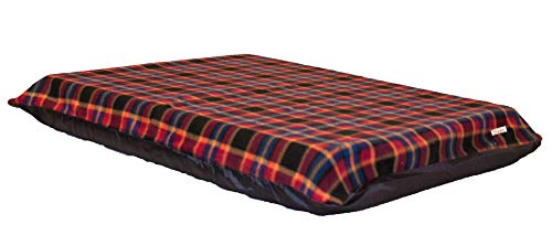 KosiPet Extra Large Deluxe High Density Foam Mattress Waterproof Dog Bed Beds Red Check Fleece - Image 7