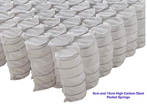 KosiPet Extra Large Deluxe Individual Pocket Sprung Memory Foam Mattress Waterproof Dog Bed Beds Brown Fleece - Image 4