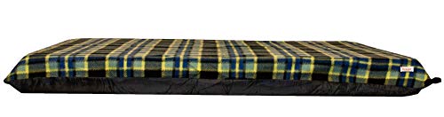 KosiPet® Large Deluxe High Density Foam Mattress Waterproof Dog Bed Beds Green Check Fleece - Image 4