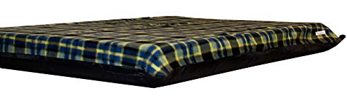 KosiPet® Large Deluxe High Density Foam Mattress Waterproof Dog Bed Beds Green Check Fleece - Image 5