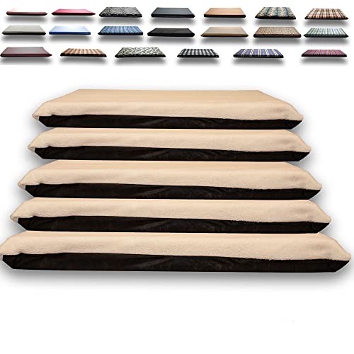 KosiPet Rectangular Dog Bed White Sherpa, Medium - Image 3