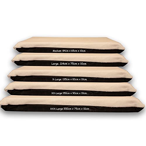 KosiPet Rectangular Dog Bed White Sherpa, Medium - Image 2