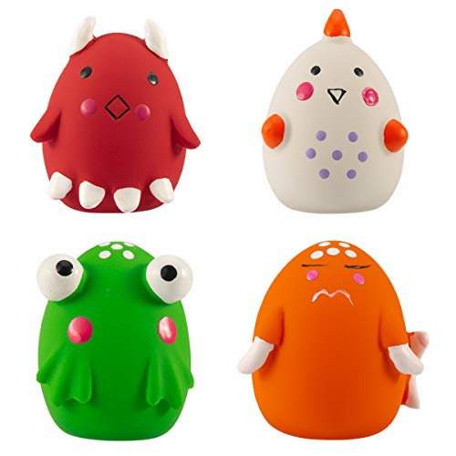 NCONCO 4pcs Dog Squeaky Balls Pet Latex Squeaky Toy for Small Medium Dogs Chasing Chewing - Image 5