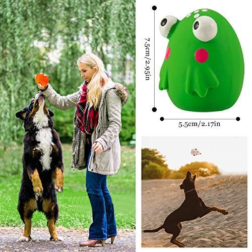 NCONCO 4pcs Dog Squeaky Balls Pet Latex Squeaky Toy for Small Medium Dogs Chasing Chewing - Image 7