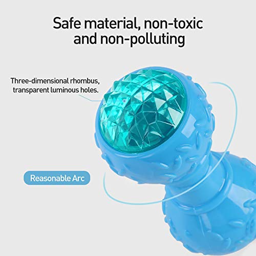 Ousuga Pets Dog Toy Ball,Rubber Flashing Jumping Balls Dog Tooth Cleaning Toy Interactive Dog Toys,Durable Chew Activation Ball for Pets Training Swimming Playing Running - Image 3