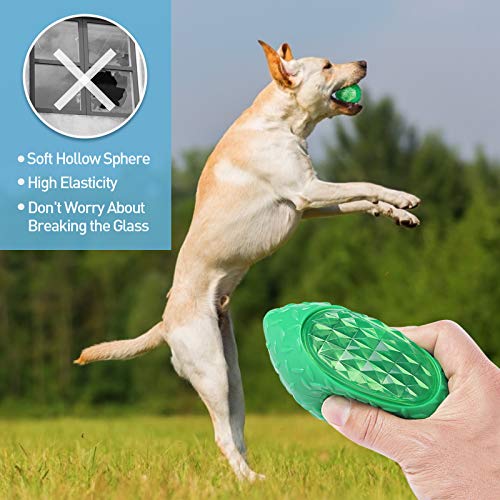 Ousuga Pets Dog Toy Ball,Rubber Flashing Jumping Balls Dog Tooth Cleaning Toy Interactive Dog Toys,Durable Chew Activation Ball for Pets Training Swimming Playing Running - Image 6
