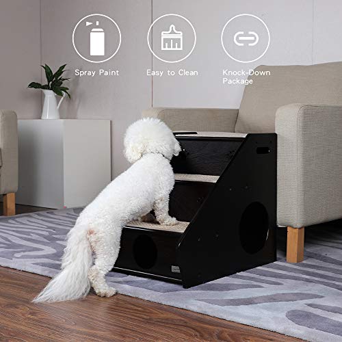 Petsfit Dog Steps for Bed,3 Step Wooden Dog Stairs, Sisal Step for Bed and Sofa, 56cm x 43cm x 51cm - Image 7