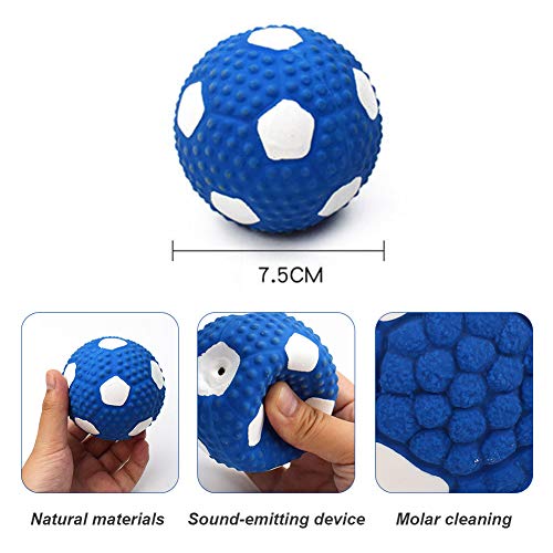 Squeaky Dog Toys,Dog Chew Toys,Puppy Dog Chew Toys,Dog Toy Ball,Dog Squeaky Ball Toy,Dog Ball,Dog Toys,For Dogs To Clean Teeth,Natural Rubber,Durable,Bite Resistant - Image 4