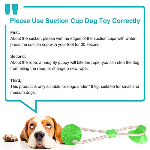 Suction Cup Dog Toy, Dog Tug Rope Chew Ball Toy with Suction Cup, Multifunction Pet Molar Bite Toy, Chew Resistant Suction Cup Style Dog Ball Toy, Dog Toothbrush Toy for Molar, Teeth Cleaning, Play - Image 4