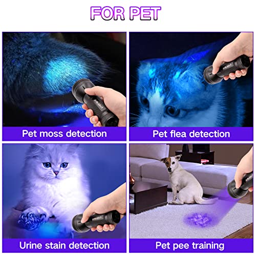 Vansky UV Torch, UV Flashlight Black Light for Pet Urine Detection,51 LED Blacklight Detector for Dog Urine,Pet Stains,Bed Bug on Carpet/Rugs/Floor【3 x AA Batteries Included】 - Image 3