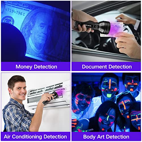 Vansky UV Torch, UV Flashlight Black Light for Pet Urine Detection,51 LED Blacklight Detector for Dog Urine,Pet Stains,Bed Bug on Carpet/Rugs/Floor【3 x AA Batteries Included】 - Image 5