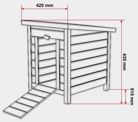 Cat house Rodent hutch Rabbit hutch Pet hutch Roofed feeding ground for Garden/Balcony - Image 5