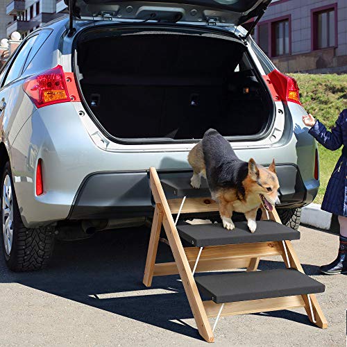 Yaheetech 2-in-1 Folding Dog Cat Step Stairs Pet Ramp - Image 4